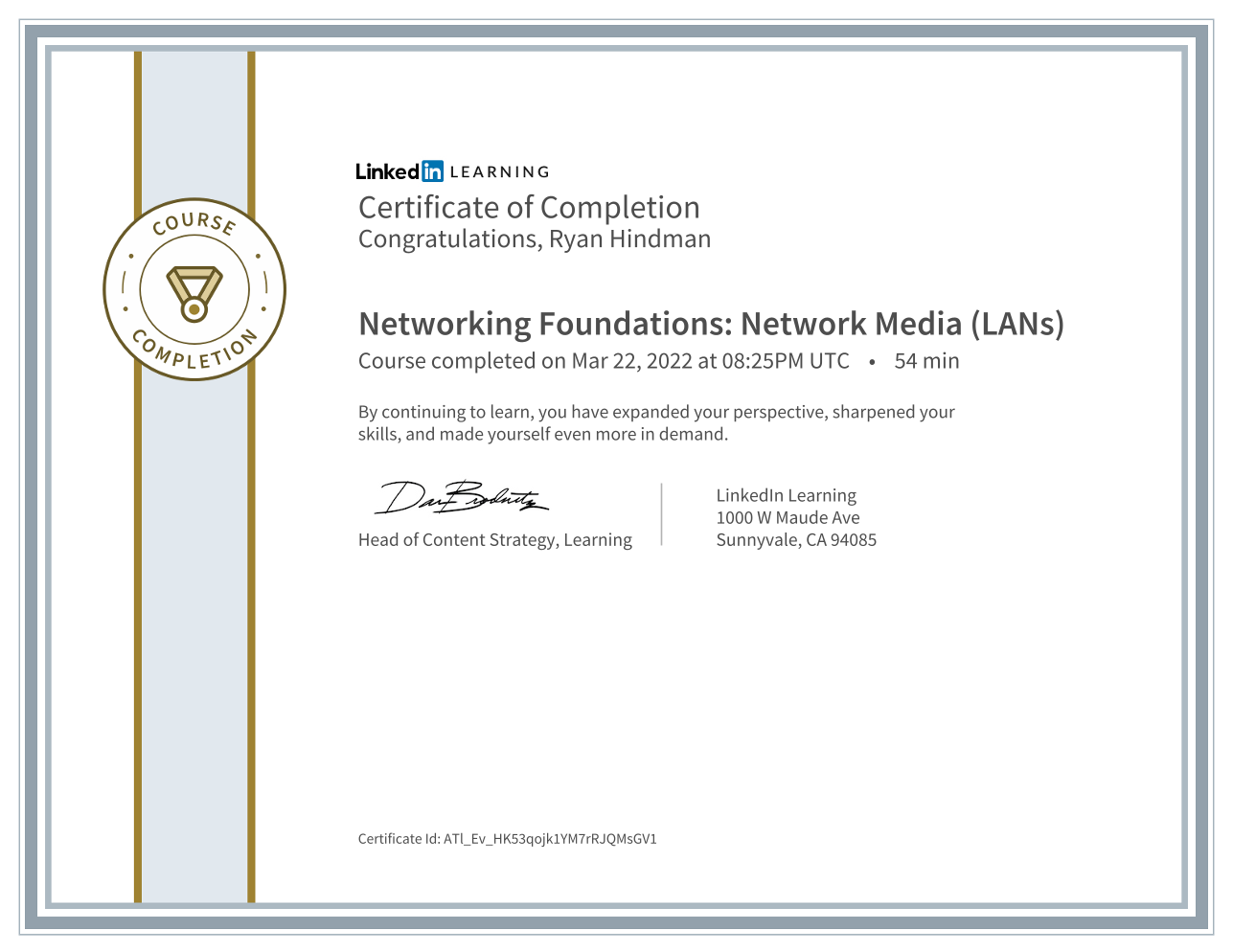 Networking Foundations Network Media (LANs)
